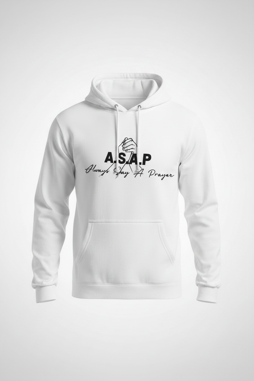 A.S.A.P White Hoodie front mockup fixed