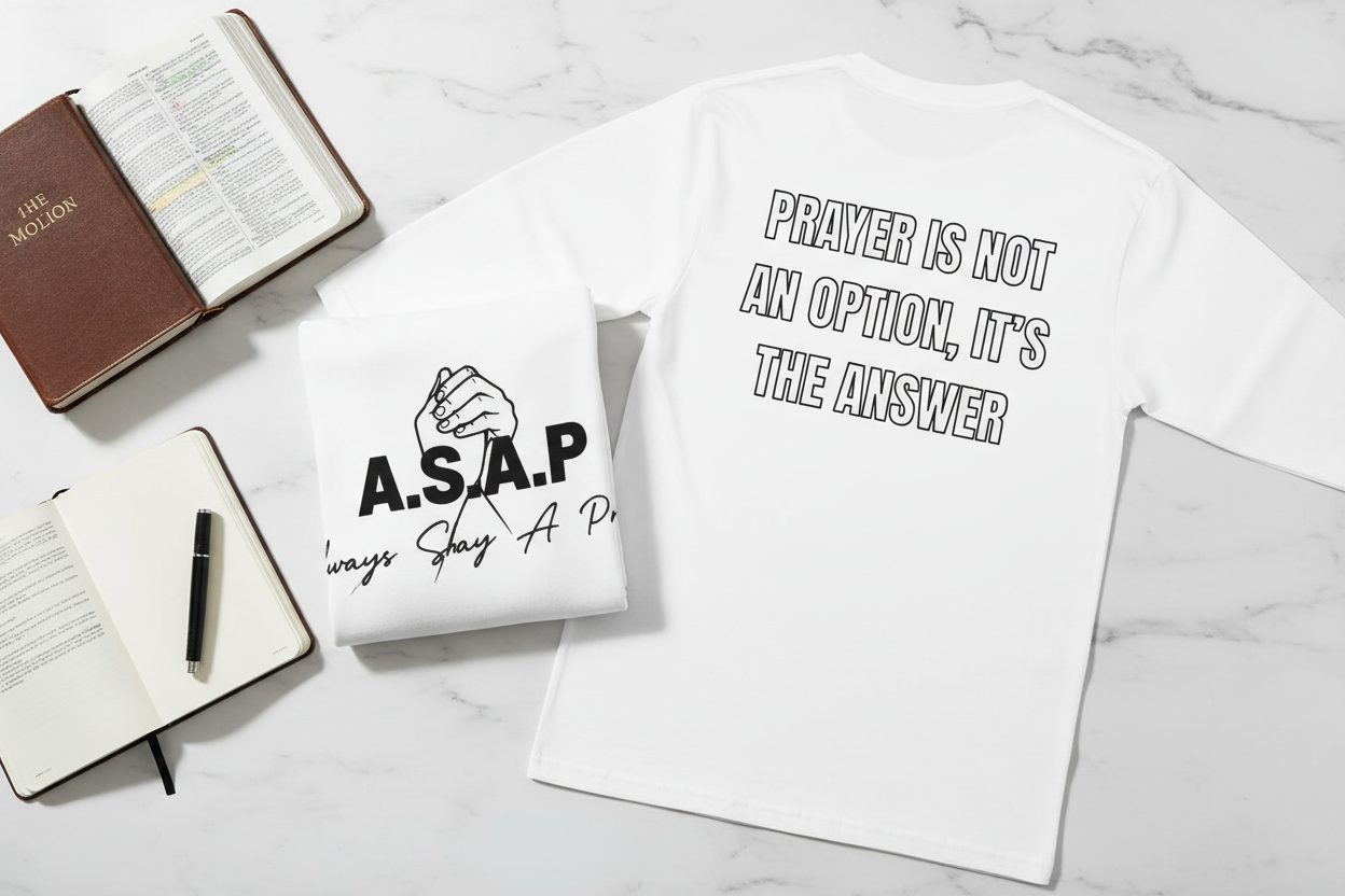 White Long Sleeve - Flat Lay